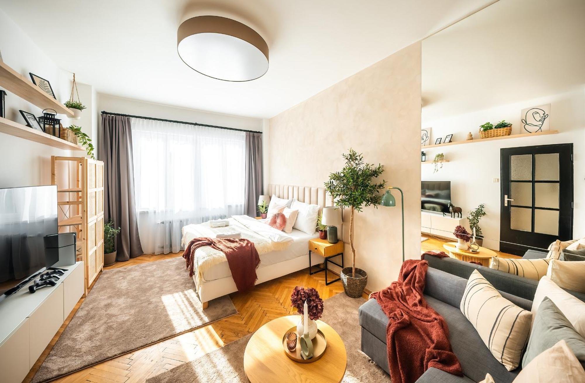 2Br 1,5Bath Chic City Suite Near Wenceslas Square Prag Exteriör bild